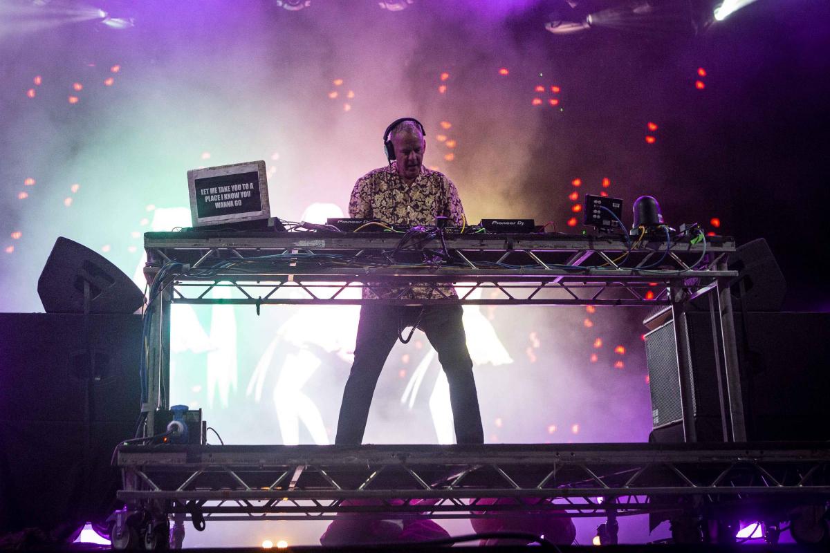 Pictures from Camp Bestival 2021 at Lulworth Castle.  Photos of Fatboy Slim headlining the main stage by rockstarimages.co.uk. 