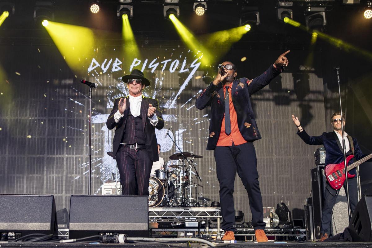 Pictures from Camp Bestival 2021 at Lulworth Castle. Photos of The Dub Pistols by rockstarimages.co.uk. 