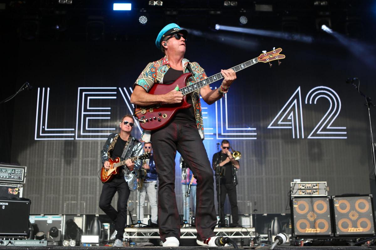 Pictures from Camp Bestival 2021 at Lulworth Castle.  Photos of Level 42  by rockstarimages.co.uk. 