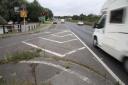 The west bound A31 between the Ringwood slip way and Hurn Lane slip way. The junction by the Fish Inn