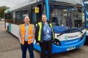 Stagecoach Basingstoke depot managers Jon Beckley (engineering) and Kerry Mansfield (operations)