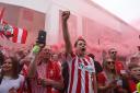 Saints fans welcome the team to St Mary's