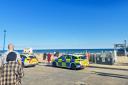 Emergency services at the scene of an incident in Bournemouth