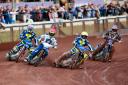 Poole Pirates Speedway v  Oxford Cheetahss in Championship action at Wimborne Road. Heat 4 Tom