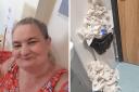 Brenda Harvey, 57, and the overflowing bins in Southampton