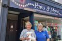 Barbara Emery and Jacqui Honour outside Paws and More, in Castle Street.