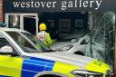 An elderly woman reversed her Toyota Yaris into Westover Gallery and shattered the shop front on March 1 earlier this year.