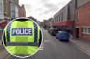 Westham Road, Weymouth with police stock image