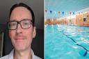 Michael Sheppard, 45, is swimming a mile a day at Shirley Swimming Pool for the duration of November.