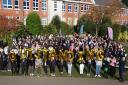 Itchen Sixth Form College students gathered for a photo following the inspection.