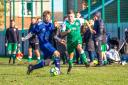 Action from West Howe's 3-2 victory over Loch & Quay in Hayward Sunday Division One