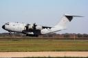 RAF Airbus A400M Atlas flew over Worcestershire.