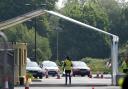 The Covid PCR test site at Creekmoor Park and Ride in Poole