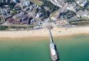 Aerial images of the area submitted by Stephen Bath. .Bournemouth Pier, seafront and the Bournemouth town centre. .Photo by Stephen Bath..