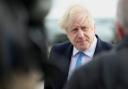 Prime Minister Boris Johnson during his visit to Royal Air Force Station Waddington in Lincolnshire where he met military personnel. Photo via PA.