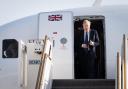 Prime Minister Boris Johnson arrives at Abu Dhabi airport at the start of his visit to the United Arab Emirates and Saudi Arabia. Photo via PA.