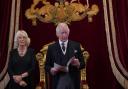 King Charles III and the Queen during the Accession Council at St James's Palace, London.