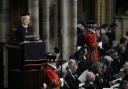 Liz Truss speaking during Queen's funeral in Westminster Abbey (PA)