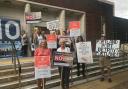 Barge protesterrs at County Hall