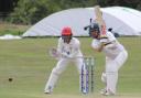 Luke Webb, right, scored 75 in Dorset's first innings