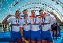 Matt Aldridge, second from right, helped Great Britain to glory