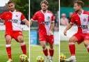 From left: Will Spetch, Jack Dickson and Corby Moore have all joined Dorchester Town after leaving Poole