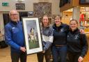 Terry Burwell makes a presentation to Ellingham & Ringwood RFC