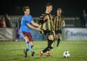 Marcus Daws, right, has signed for Dorchester Town from Luton Town