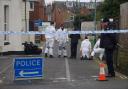 Police and forensics in Walpole Lane, Boscombe