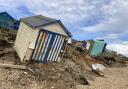 Recent stormy weather has created a beach hut graveyard on Milford on Sea's shores.