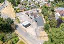 The vacant Wells vehicle garage site, just off the A338