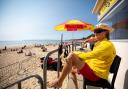 An RNLI lifeguard on Bournemouth beach