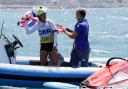 Great Britain's Emma Wilson following the Women's Windsurfing - Final, where she claimed a bronze medal, at the Marseille Marina - Marseille, on the eighth day of the 2024 Paris Olympic Games in France. Picture date: Saturday August 3, 2024. PA Photo.