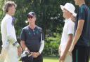 Paul Lawrence, centre, is 'confident' of victory despite a much changed side.