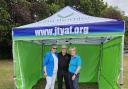 Cllr Coombs, Peter and Linda with the new gazebo