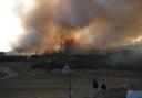 Fire on Southbourne cliff