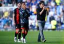 Bournemouth manager Andoni Iraola (right) applauds the fans following victory after the final whistle in the Premier League match at Goodison Park, Liverpool. Picture date: Saturday August 31, 2024.