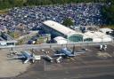 An aerial view of Bournemouth Airport.