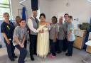 Ben and Andrea with Poole Hospital Maternity nurses.