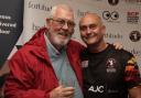 Bournemouth Rugby Club Chairman Phil Sinkinson with Stuart Gallagher Rugby Community Manager