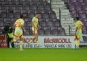 Spain's Dean Huijsen celebrates scoring their side's first goal of the game during the UEFA Euro U21 Championship Qualifying match at Tynecastle Park, Edinburgh. Picture date: Friday September 6, 2024.