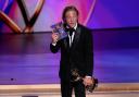 Jeremy Allen White accepts the award for outstanding lead actor in a comedy series for The Bear during the 76th Primetime Emmy Awards (AP Photo/Chris Pizzello)