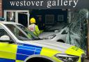 An elderly woman reversed her Toyota Yaris into Westover Gallery and shattered the shop front on March 1 earlier this year.