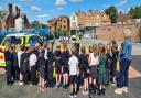 Poole neighbourhood police officers went to Broadstone First School to give a talk.