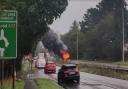 LIVE: A31 closed after 'large vehicle fire' near Ringwood