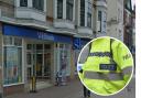 WH Smith in Weymouth with police inset