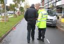 Fairmileincident -   Dorset Police attend  the scene of an incident in Fairmile Road in