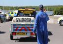 Emergency service activity at Mudeford Quay