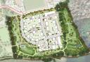 Birds-eye map visuals from planning permission submitted by Pennyfarthing Homes.