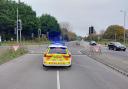 Traffic cops on the A31 at Canford Bottom Roundabout